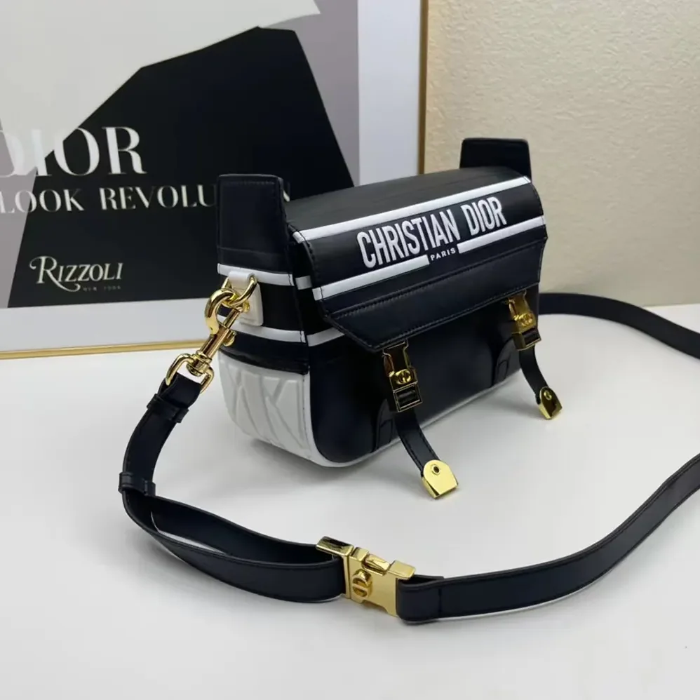 Dior Small Diorcamp Bag Black and White Smooth Calfskin for Women Dior Small Diorcamp Bag Black and White Smooth Calfskin for Women