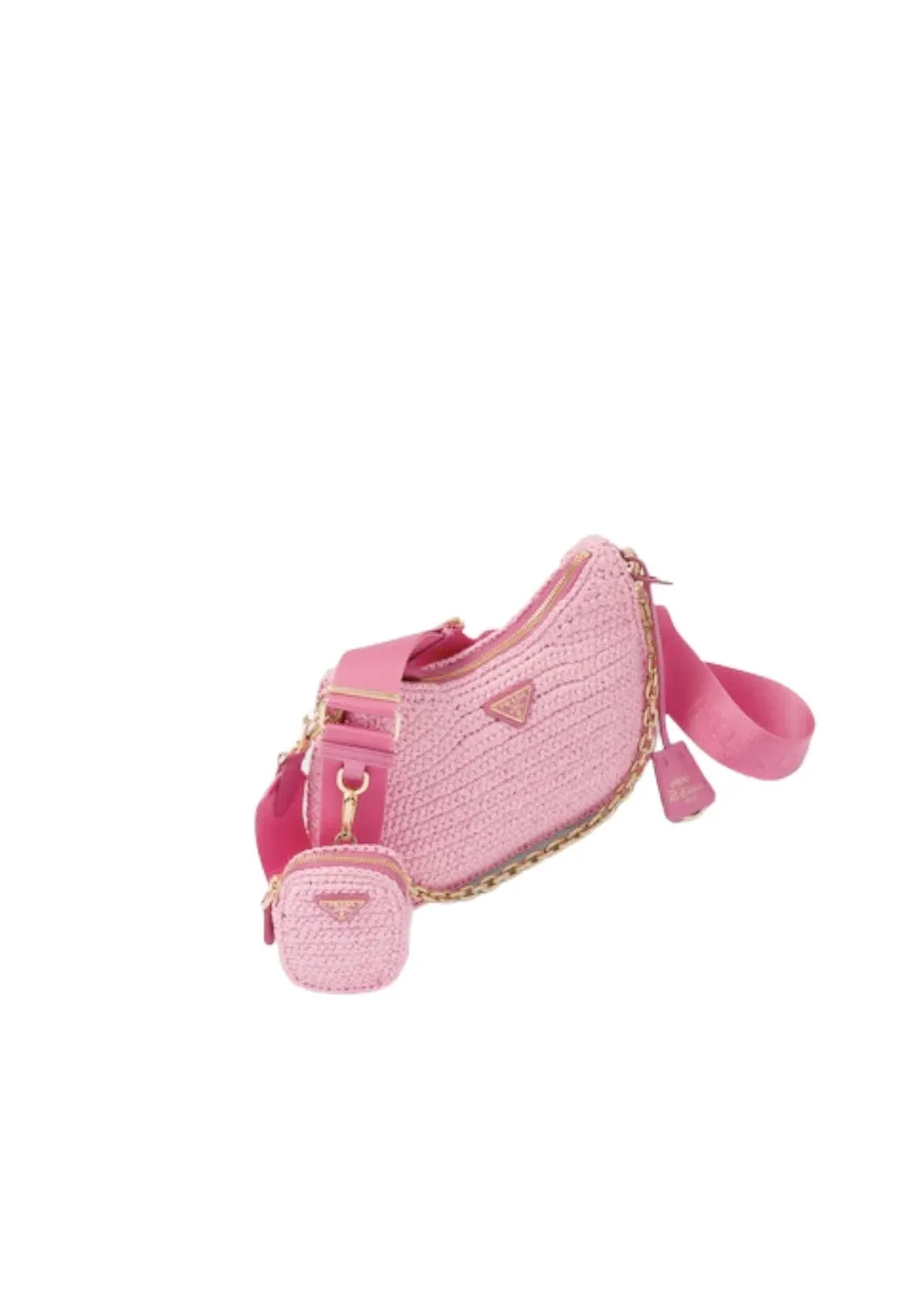 Re- 2005 Raffia Bag Pink 1BH204_2A2T_F0442_V_V9L Re- 2005 Raffia Bag Pink 1BH204_2A2T_F0442_V_V9L