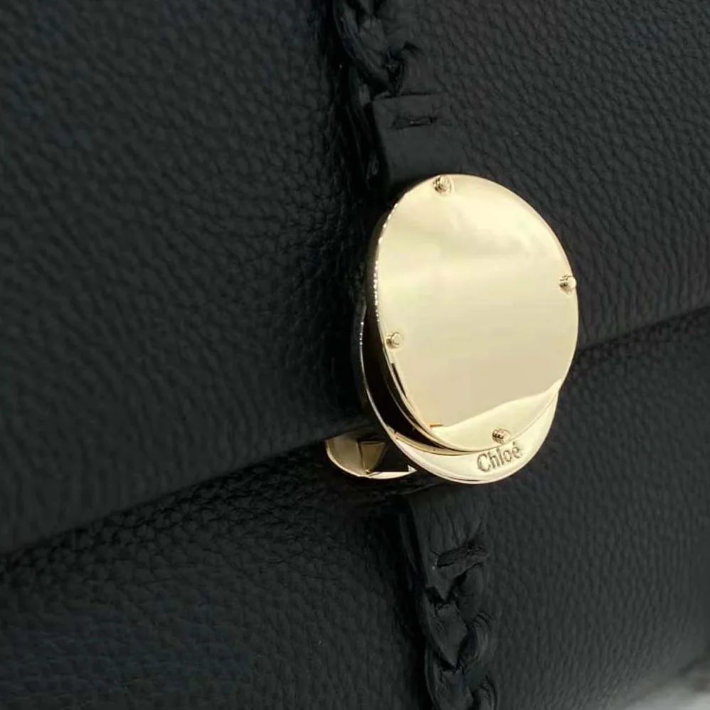 Chloe Penelope Medium Soft Shoulder Bag for Women in Black