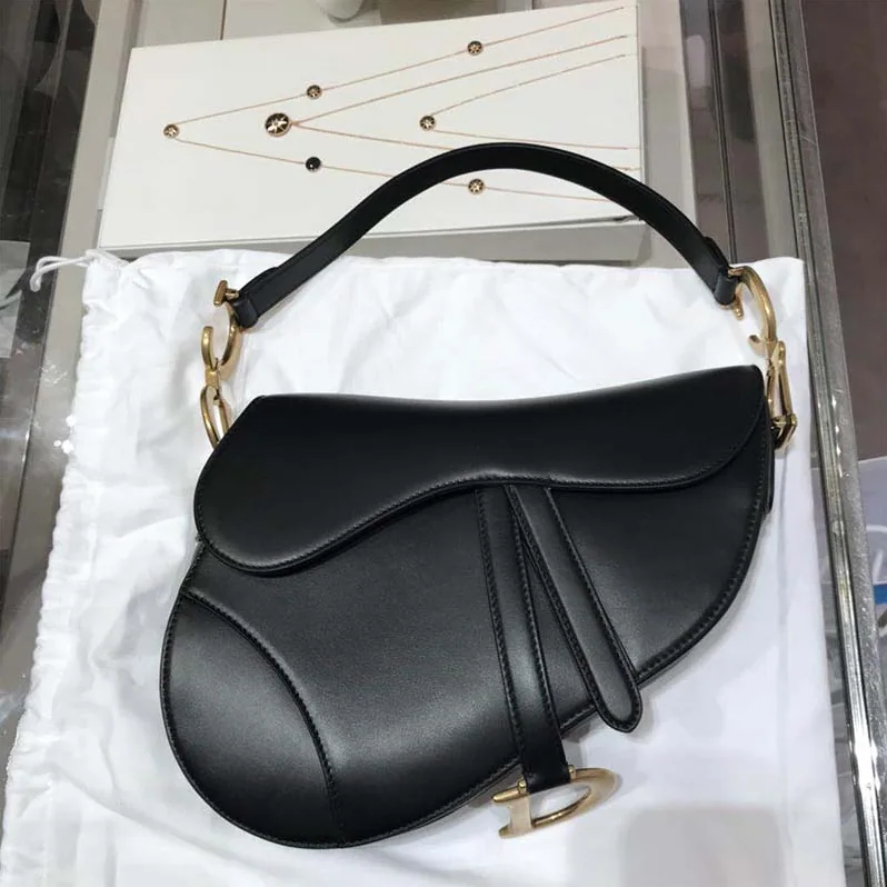Dior Saddle Bag in Black Calfskin for Women