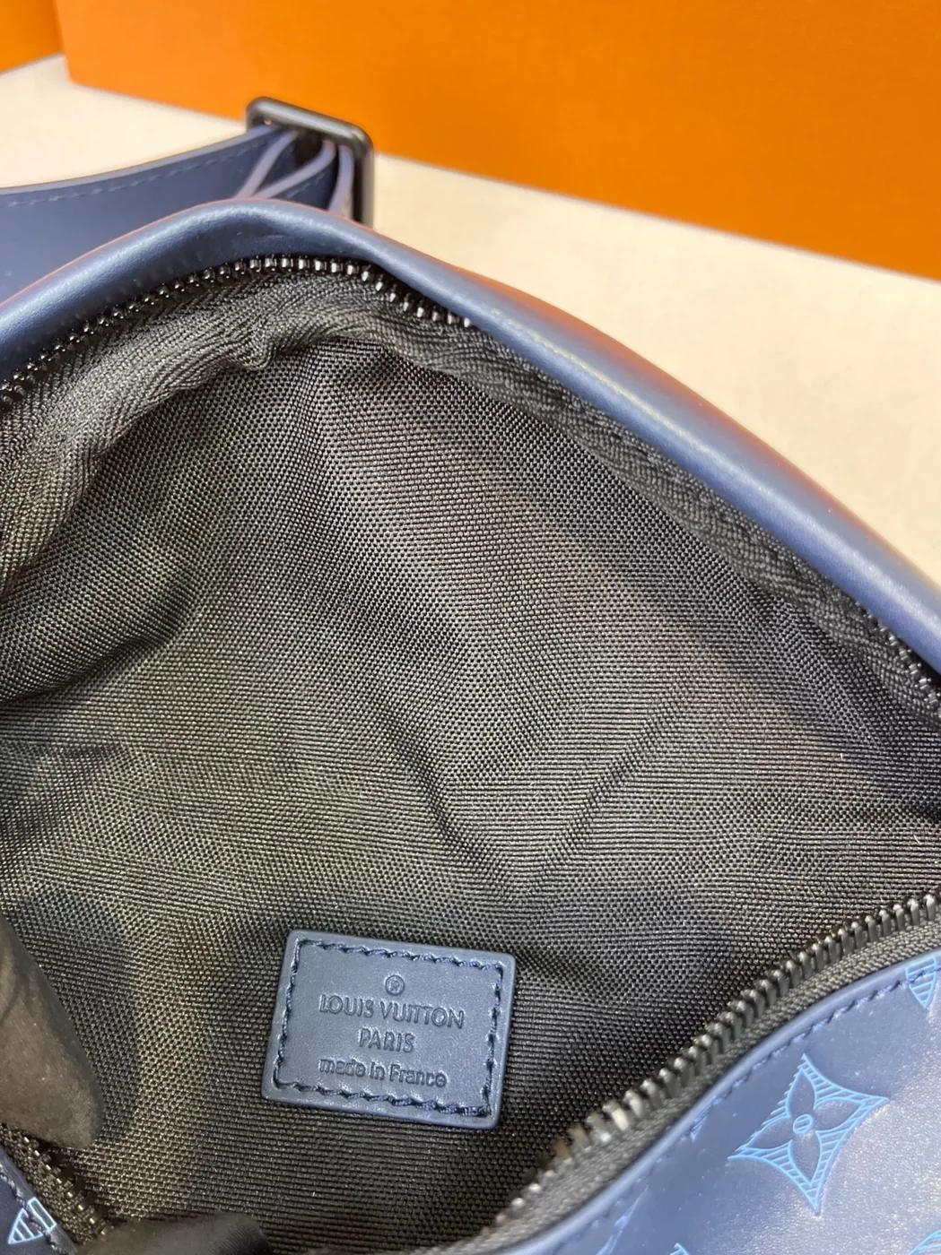 Louis Vuitton Discovery PM Bumbag in Navy Blue Black Hardware Louis Vuitton Discovery PM Bumbag in Navy Blue Black Hardware