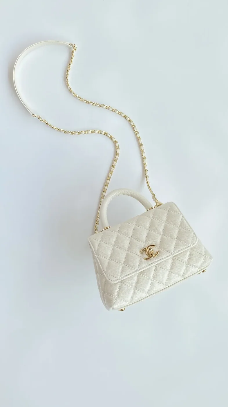 Chanel Coco Handle Mini Bag White 5,/ Chanel Coco Handle Mini Bag White 5,/
