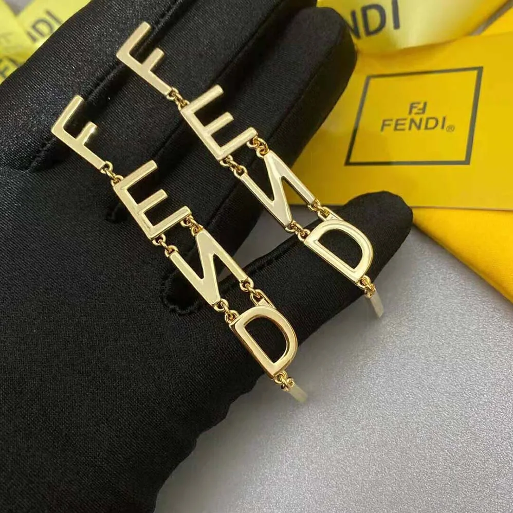 Fendi Signature Gold for Women in color Earrings