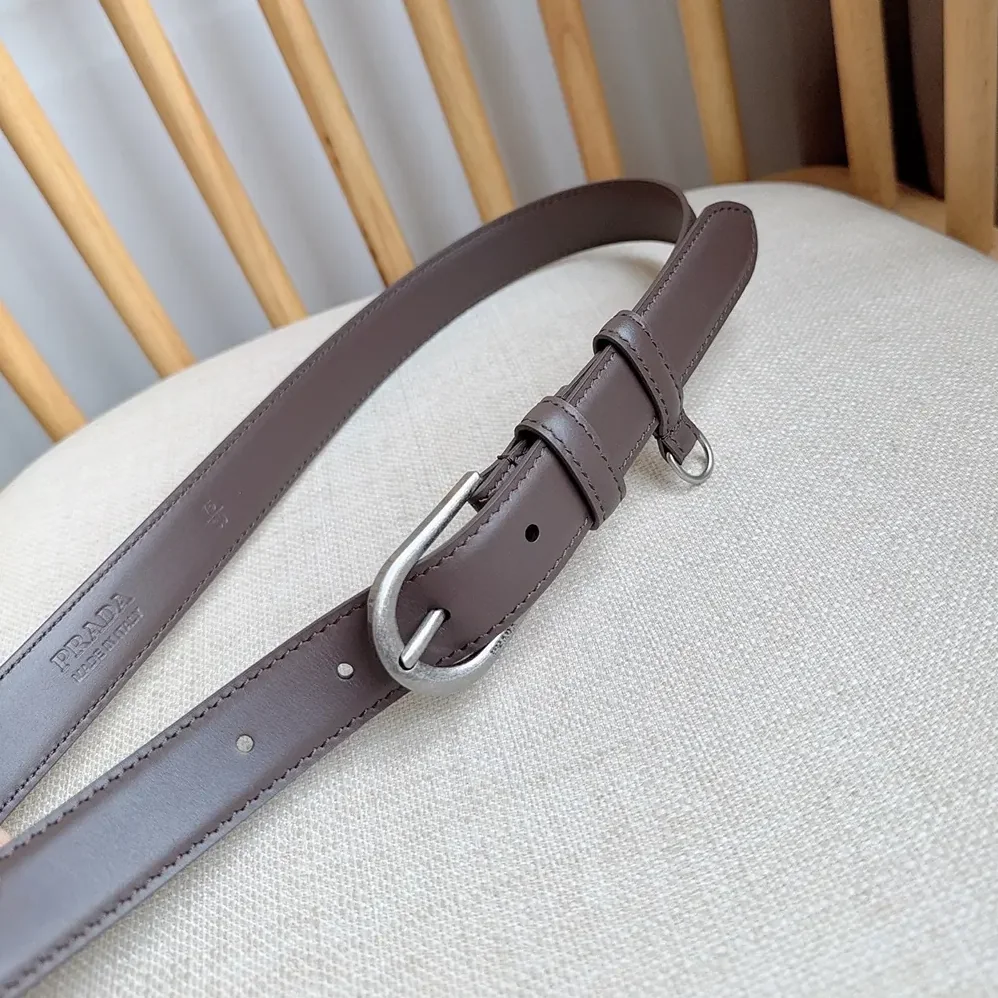Prada Antiqued Leather Belt for Women