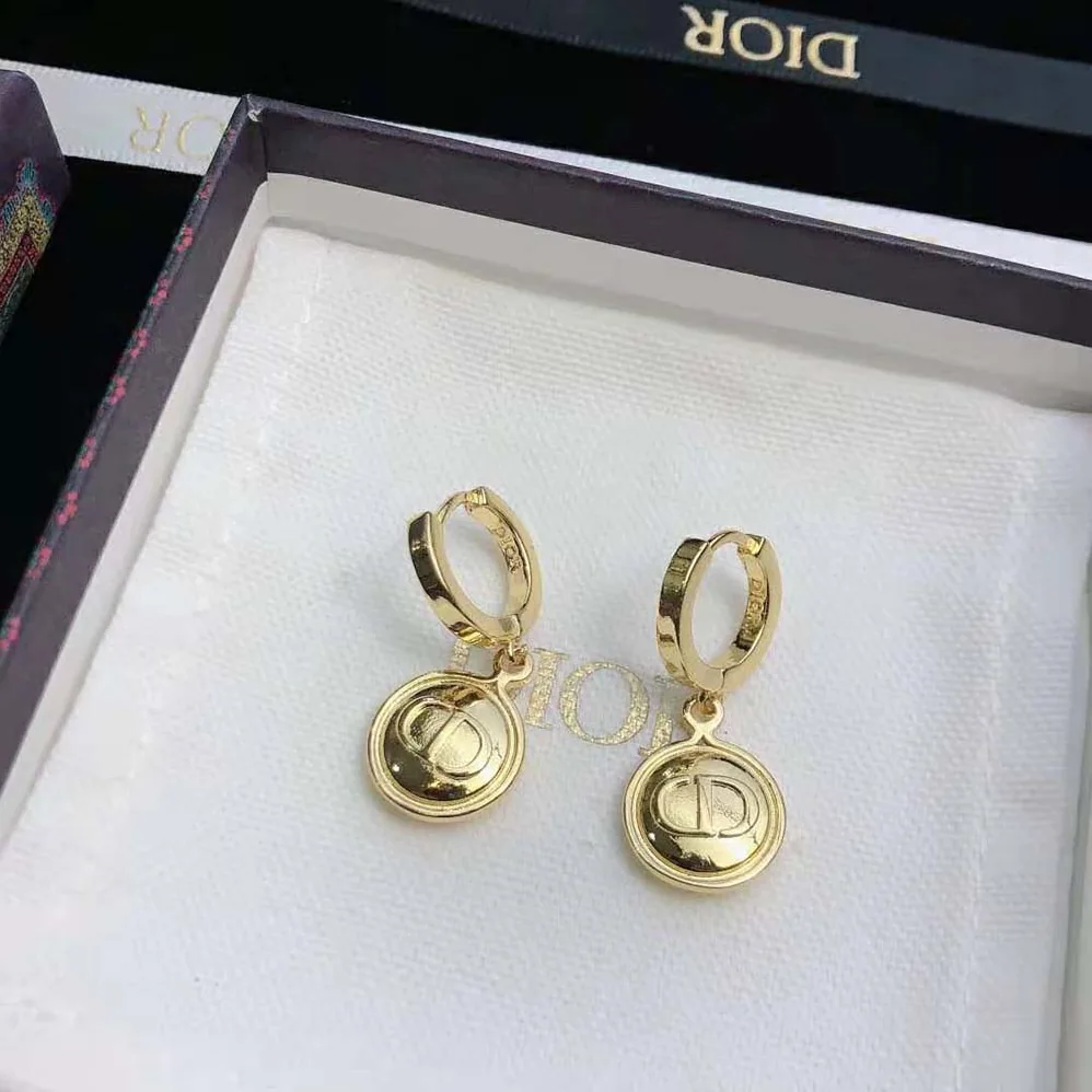Dior Petit CD Earrings Gold for Women in Finish Metal