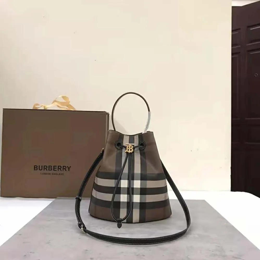Burberry Mini TB Bucket Bag in Calf Leather for Women Burberry Mini TB Bucket Bag in Calf Leather for Women