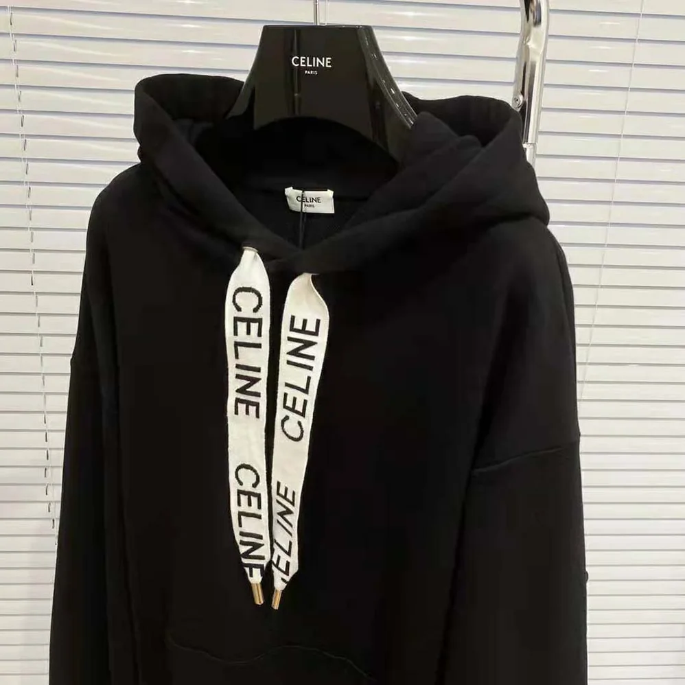 Celine Loose Celine Sweatshirt in Cotton Fleece for Women in Black Celine Loose Celine Sweatshirt in Cotton Fleece for Women in Black