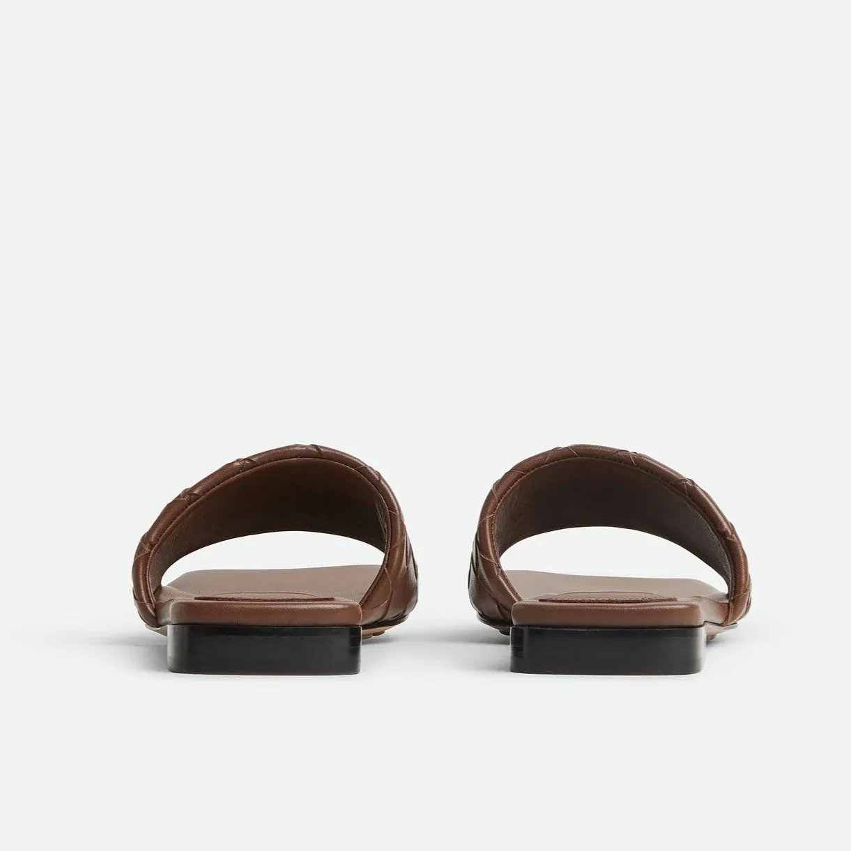 Bottega Veneta Parco Flat Mule Dark Leather Bottega Veneta Parco Flat Mule Dark Leather