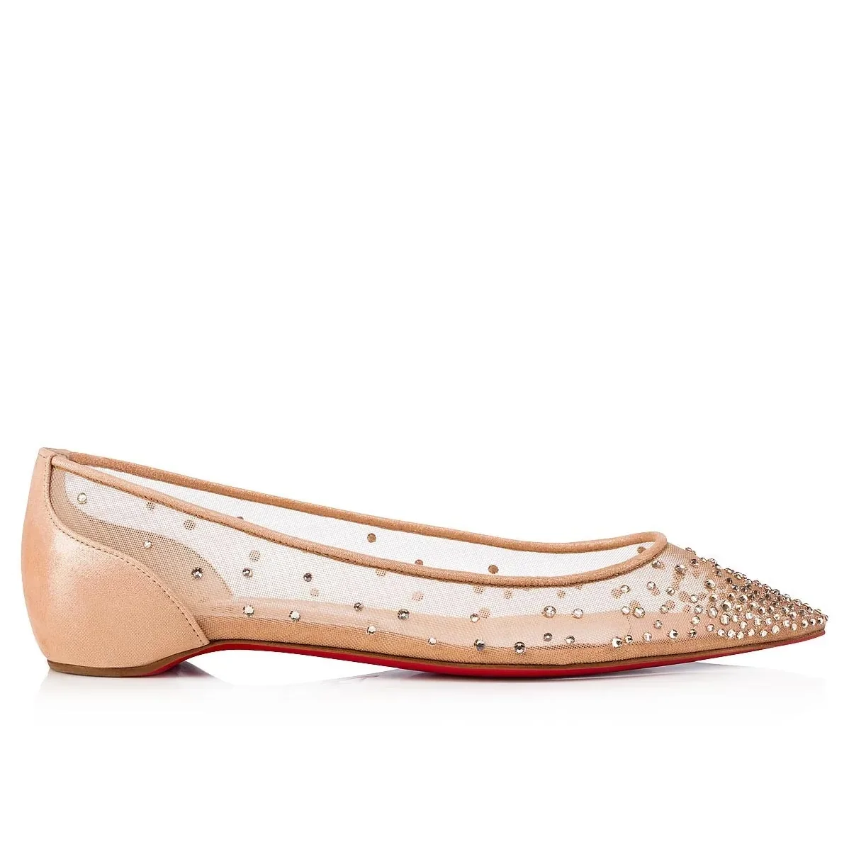 Christian Louboutin Follies Strass Ballerinas Beige Christian Louboutin Follies Strass Ballerinas Beige