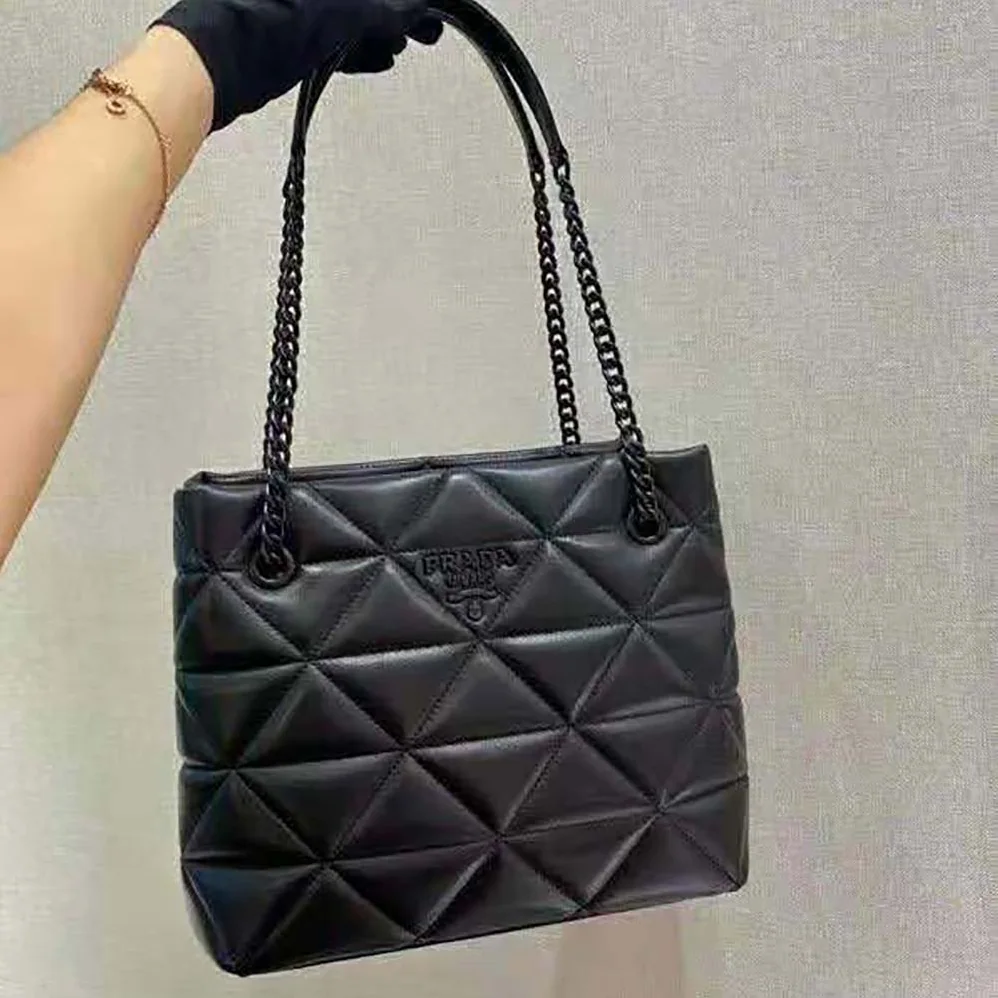 Prada Nappa Leather Prada Spectrum Tote for Women in Black