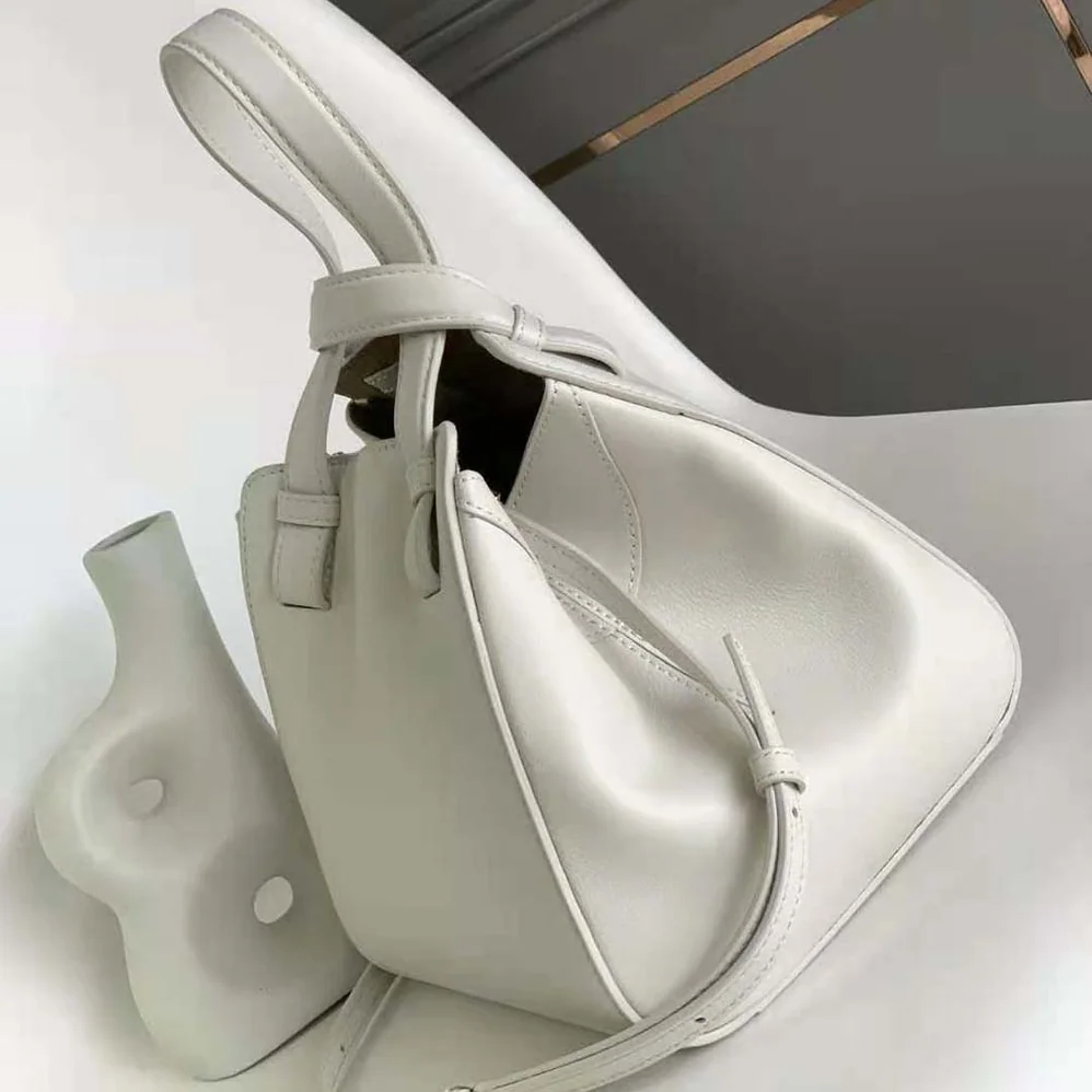 Loewe Hammock Nugget Bag in Nappa Calfskin for Women in White Loewe Hammock Nugget Bag in Nappa Calfskin for Women in White
