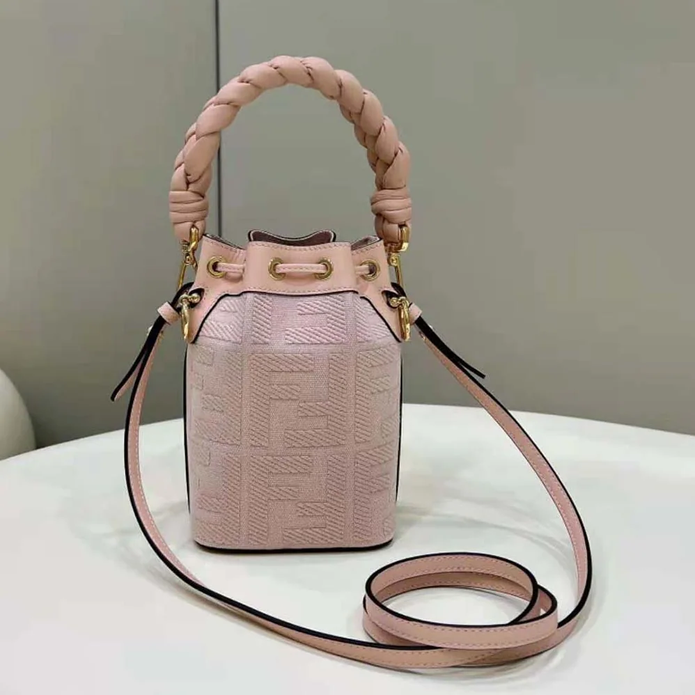 Fendi Mon Tresor Pink FF Canvas Mini for Women in Bag
