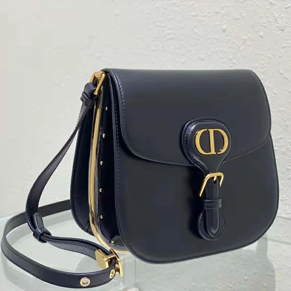 Dior Bobby Frame Bag Black Box Calfskin for Women