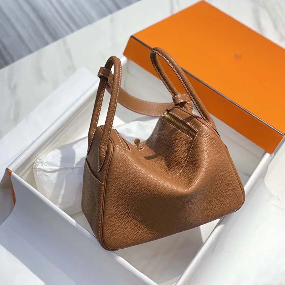 Hermes Lindy 26 in Clemence Leather for Women in Brown Hermes Lindy 26 in Clemence Leather for Women in Brown