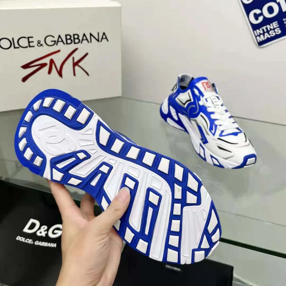 Dolce Gabbana D&G Mesh Fast Sneakers for Men in Blue Dolce Gabbana D&G Mesh Fast Sneakers for Men in Blue