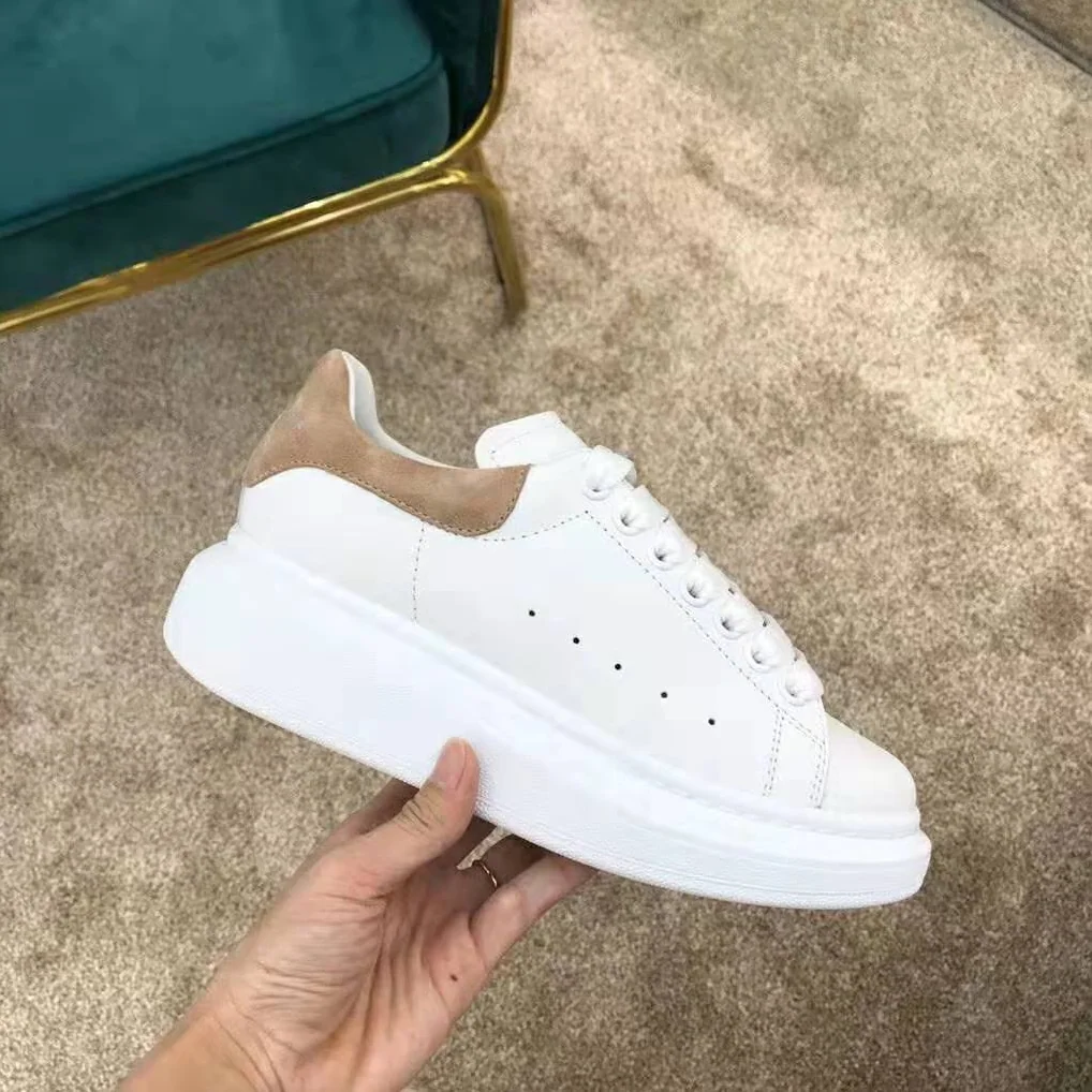 Alexander McQueen Oversized White Smooth Calf Leather Lace for Women in Up Sneaker Alexander McQueen Oversized White Smooth Calf Leather Lace for Women in Up Sneaker