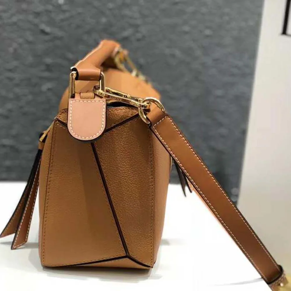 Loewe Puzzle Small Bag in Classic Calf Leather for Women in Brown