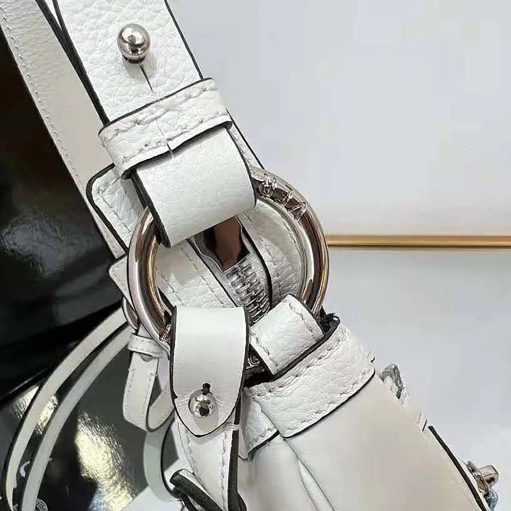 Versace Repeat Mini Hobo Bag for Women in White