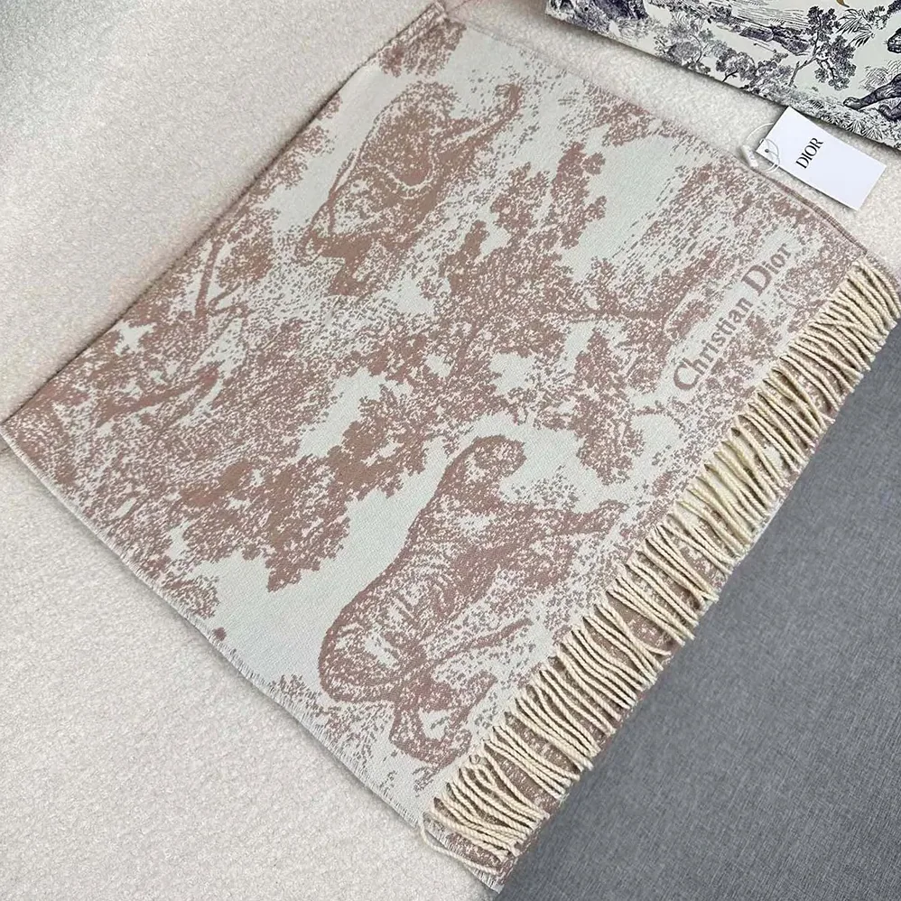 Dior Toile de Jouy Sauvage Scarf Rose Des Vents Cashmere and Wool for Unisex Dior Toile de Jouy Sauvage Scarf Rose Des Vents Cashmere and Wool for Unisex