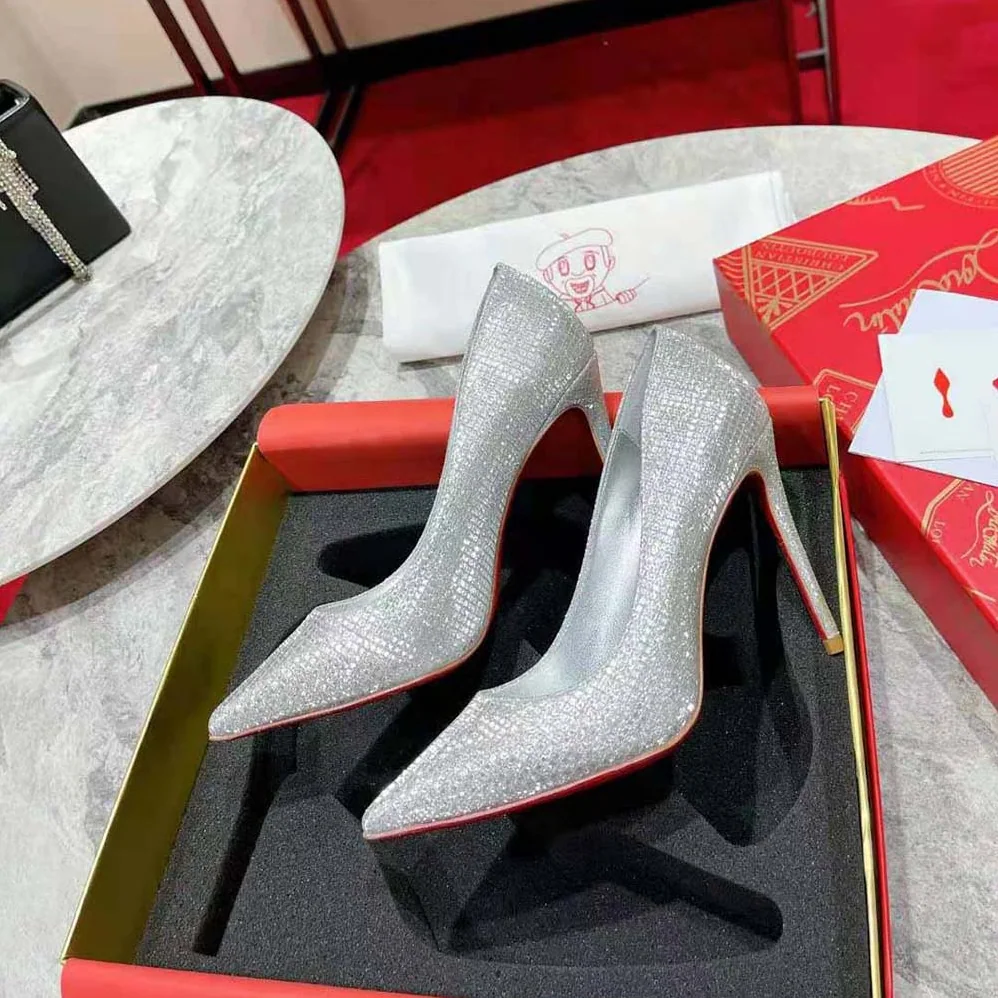 Christian Louboutin So Kate 120 mm Heel Height for Women in Silver Christian Louboutin So Kate 120 mm Heel Height for Women in Silver