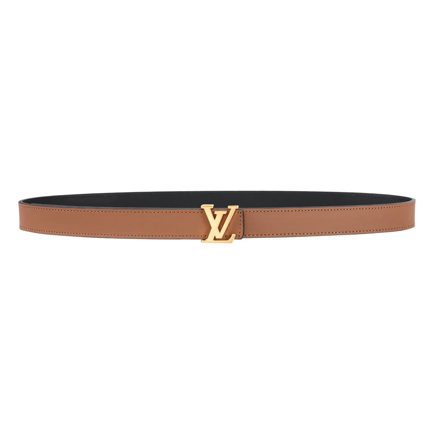 Reversible Brown in Black Leather Belt