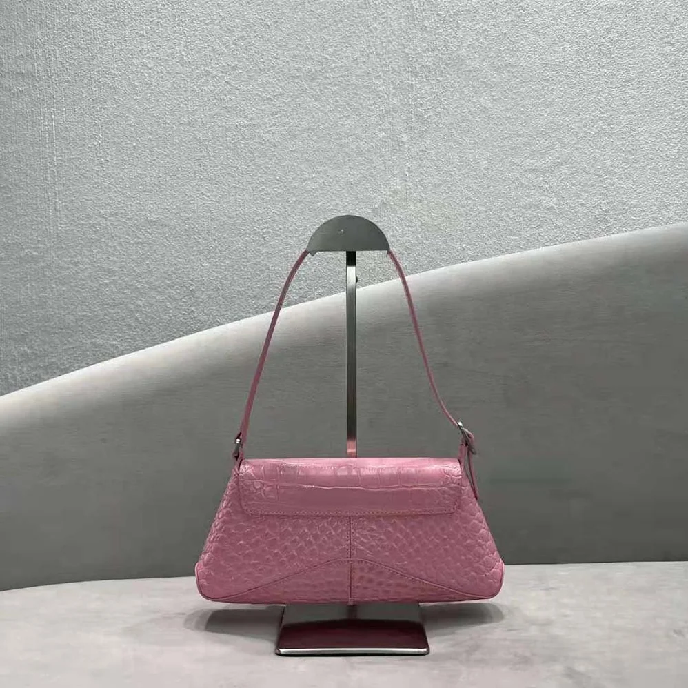 Balenciaga XX Small Flap Bag Crocodile Embossed in Pink for Women