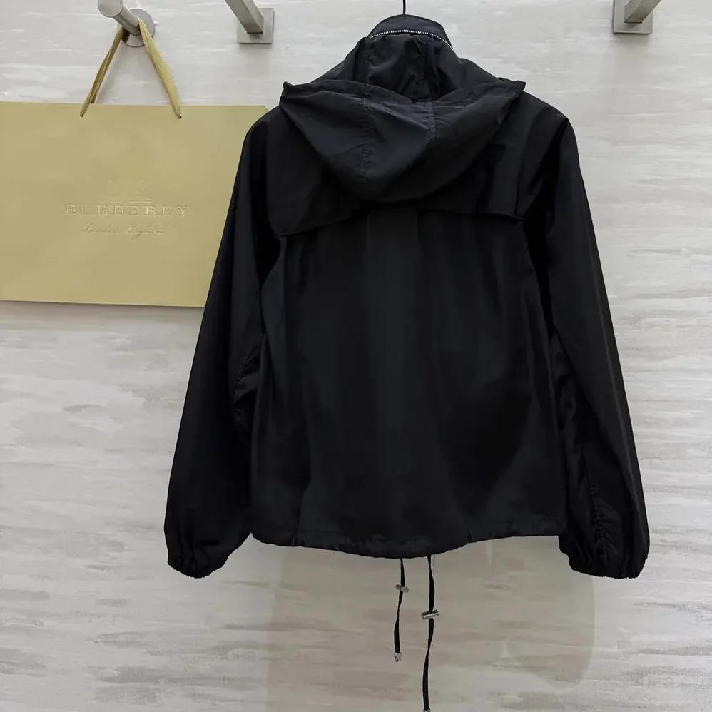 Burberry Knight Stamp Nylon Jacket for Men in Black