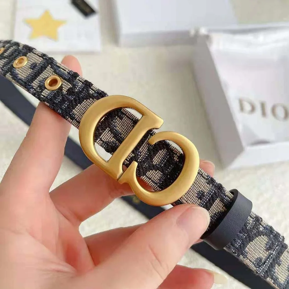 Dior Saddle Belt Blue Dior Oblique Jacquard 20 MM for Women Dior Saddle Belt Blue Dior Oblique Jacquard 20 MM for Women