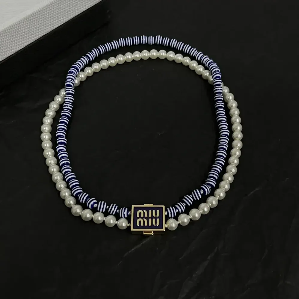 Miu Miu Metal and Synthetic Pearl Choker for Women Miu Miu Metal and Synthetic Pearl Choker for Women