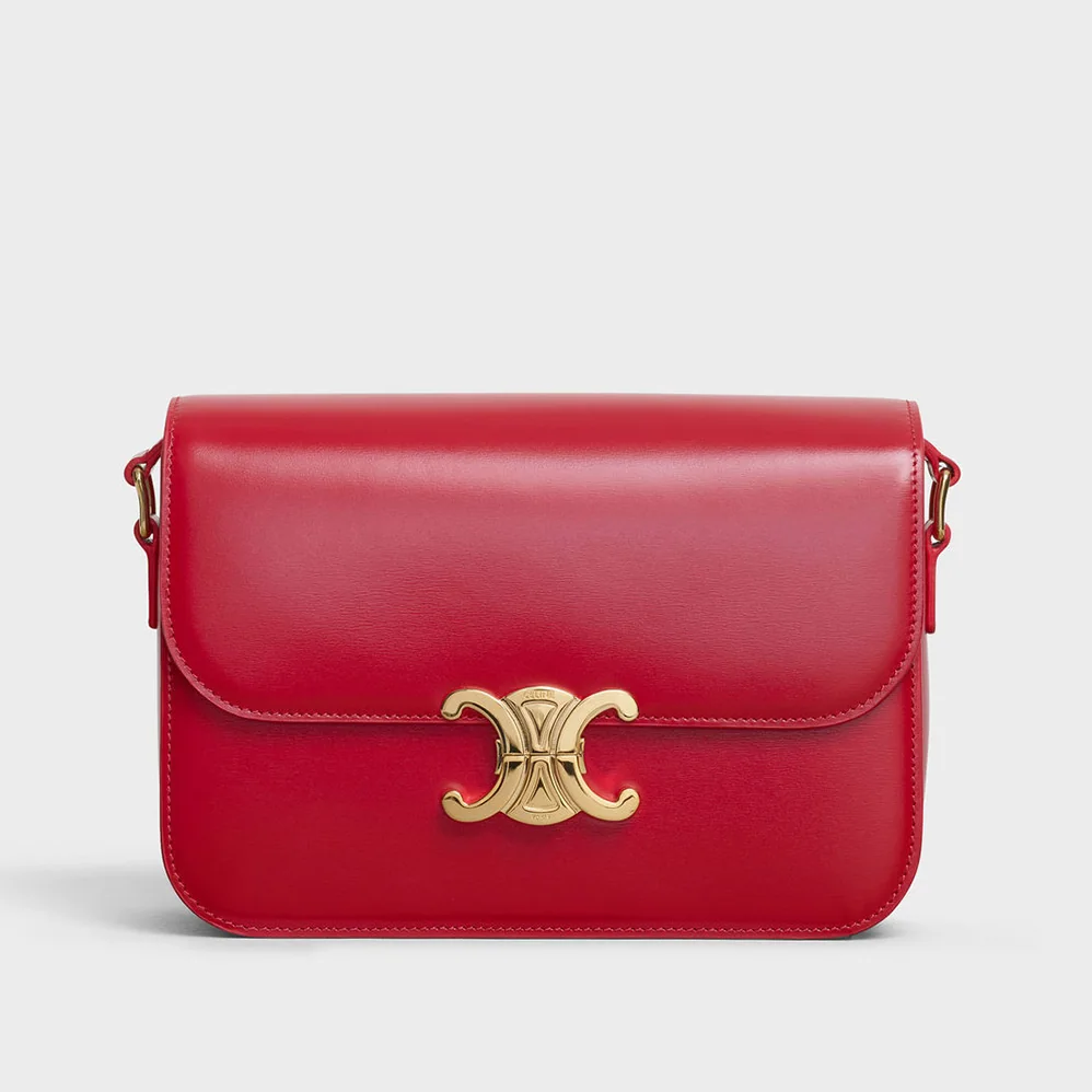 Celine Lady Medium Triomphe Bag in Shiny Calfskin Celine Lady Medium Triomphe Bag in Shiny Calfskin