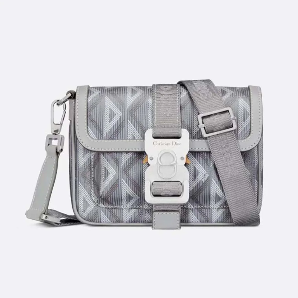 Dior Mini Dior Hit the Road Bag Dior Gray CD Diamond Canvas for Men Dior Mini Dior Hit the Road Bag Dior Gray CD Diamond Canvas for Men