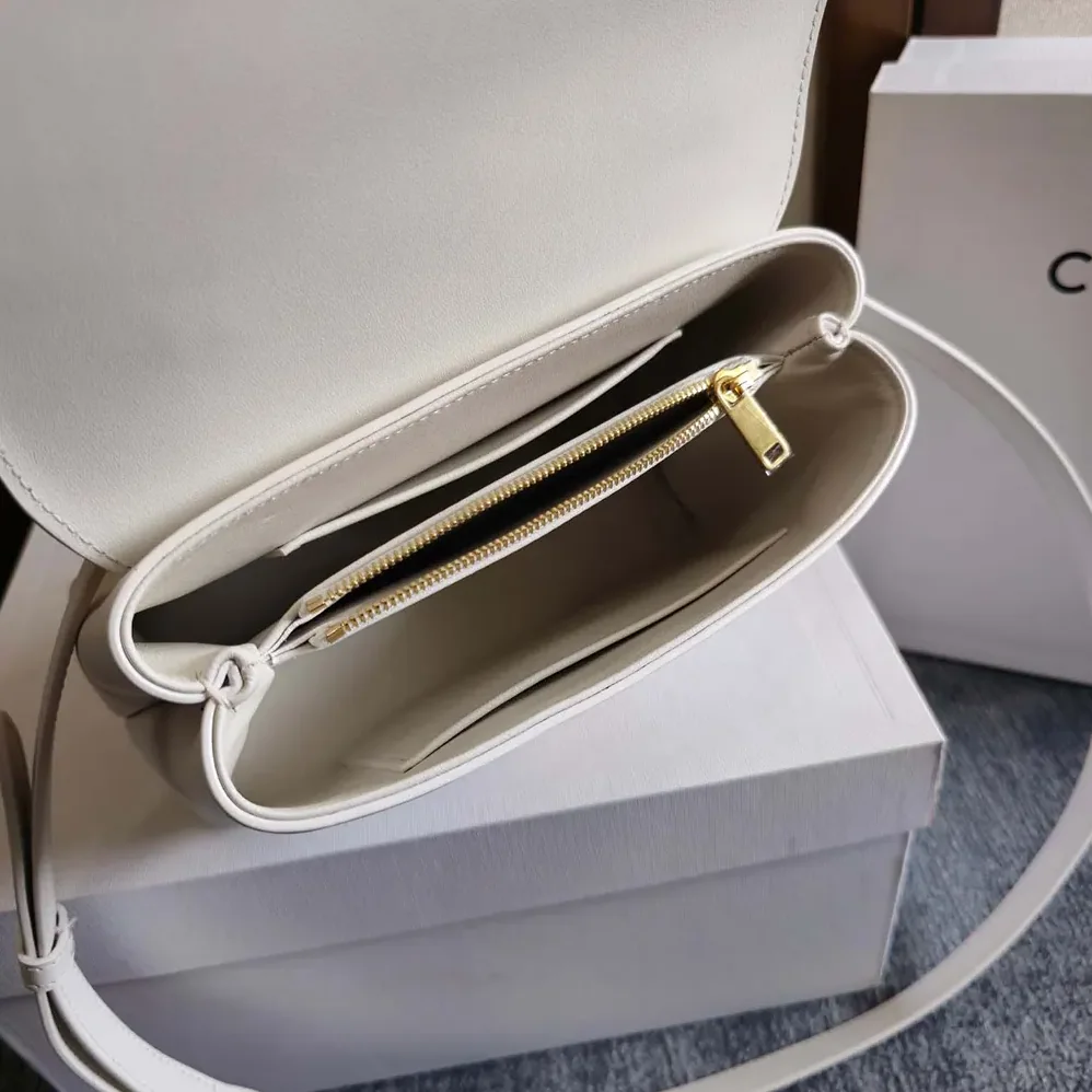 Celine Teen Nino Bag in Smooth Satinated Calfskin for Women in White