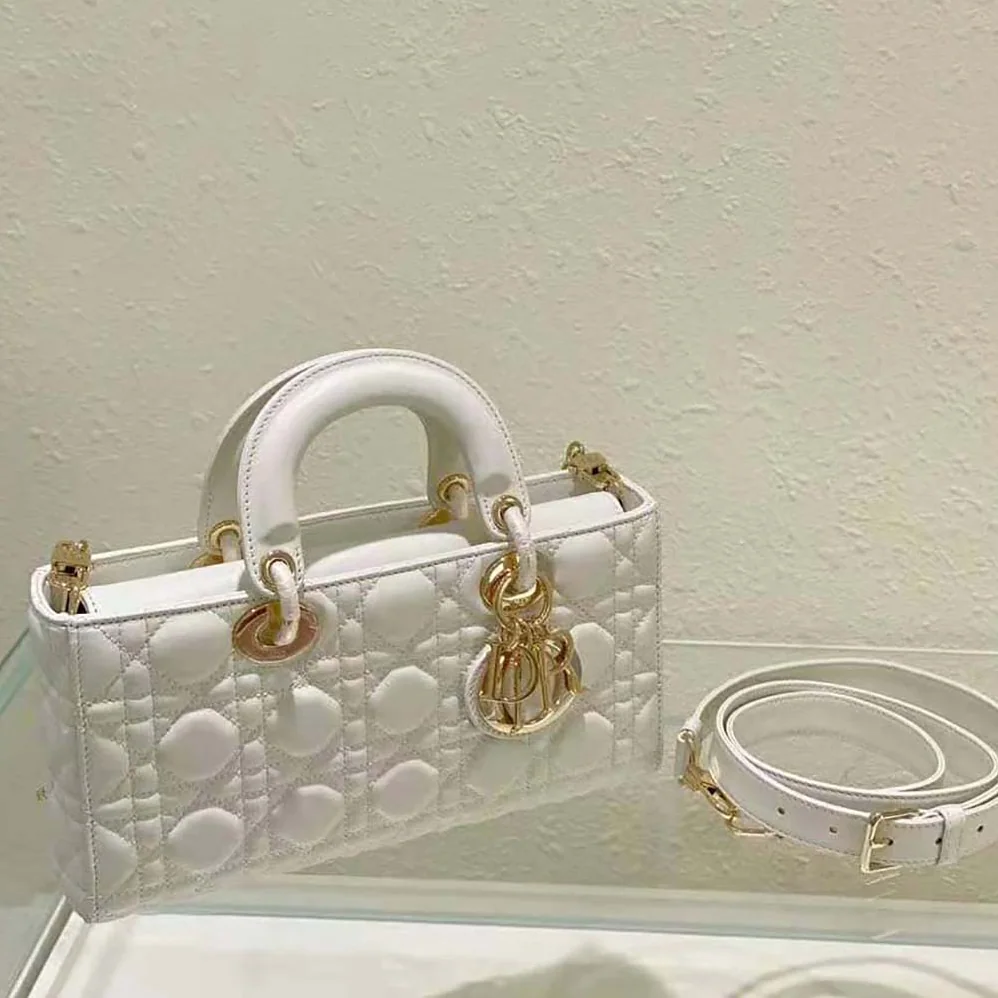 Dior Lady D-Joy Bag Latte Cannage Lambskin for Women