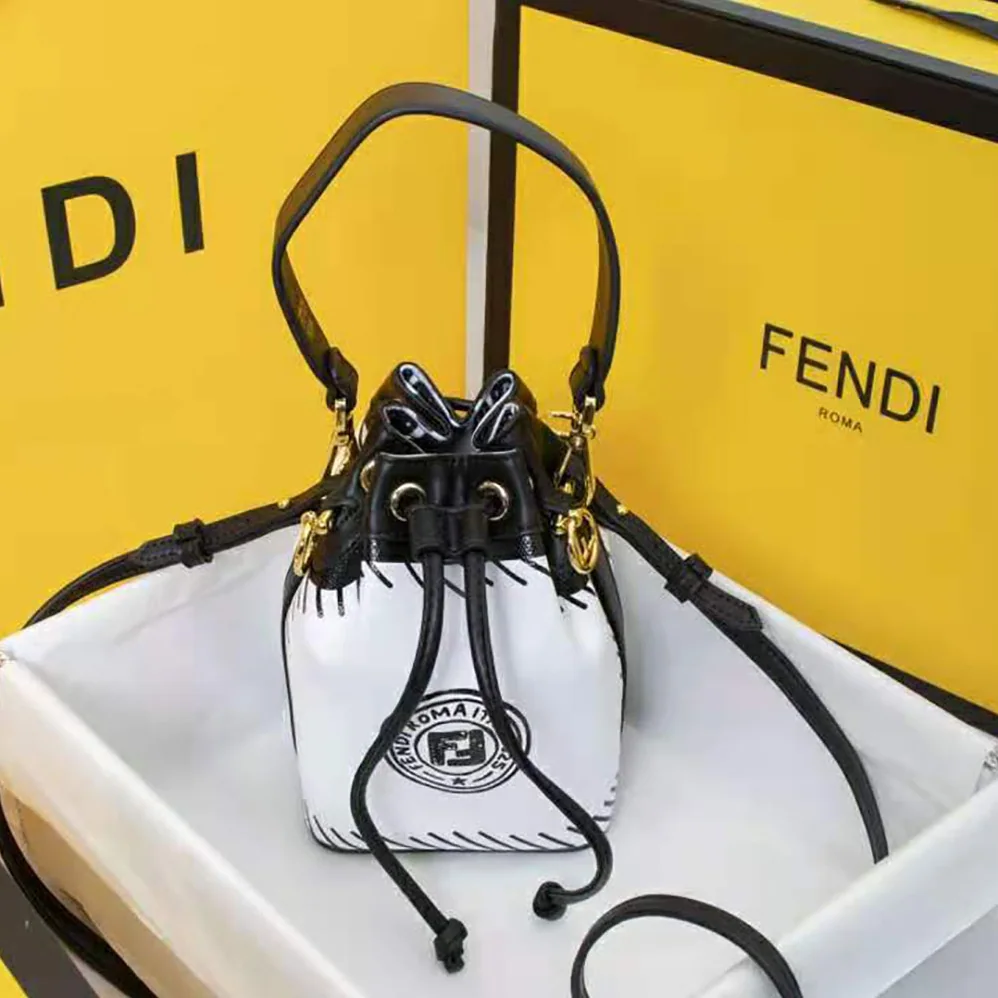 Fendi Mon Tresor White Canvas Mini for Women in Bag Fendi Mon Tresor White Canvas Mini for Women in Bag