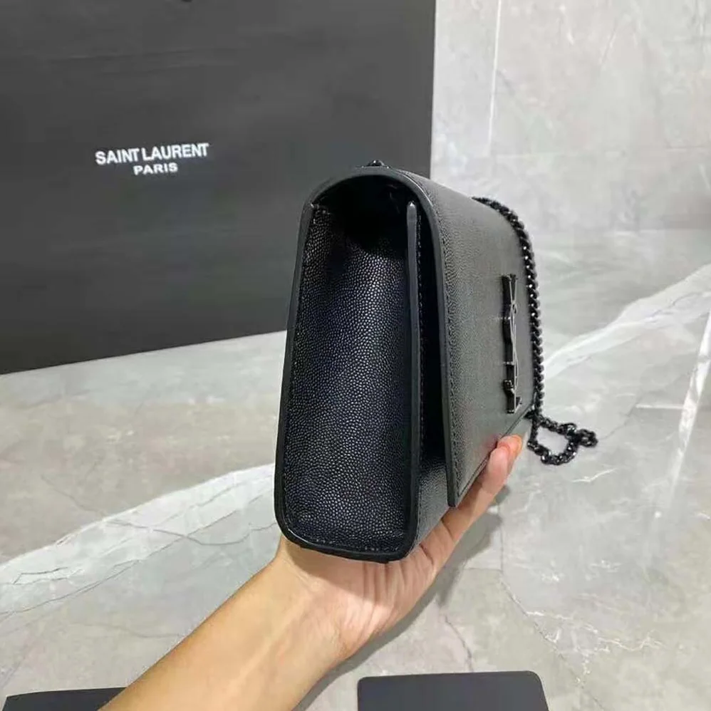 Saint Laurent YSL Kate Medium in Grain DE Poudre Embossed Leather for Women