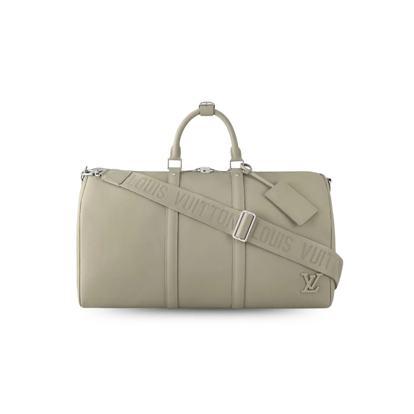 Louis Vuitton Keepall Bandouliere 50 Travel Bag in Sage Palladium Hardware Louis Vuitton Keepall Bandouliere 50 Travel Bag in Sage Palladium Hardware
