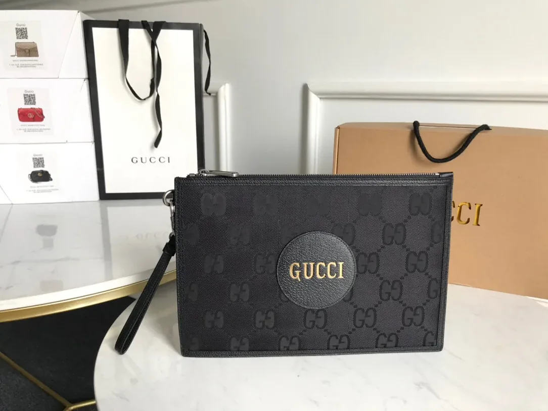 Gucci Printed Pouch Black , Pouch / for Men