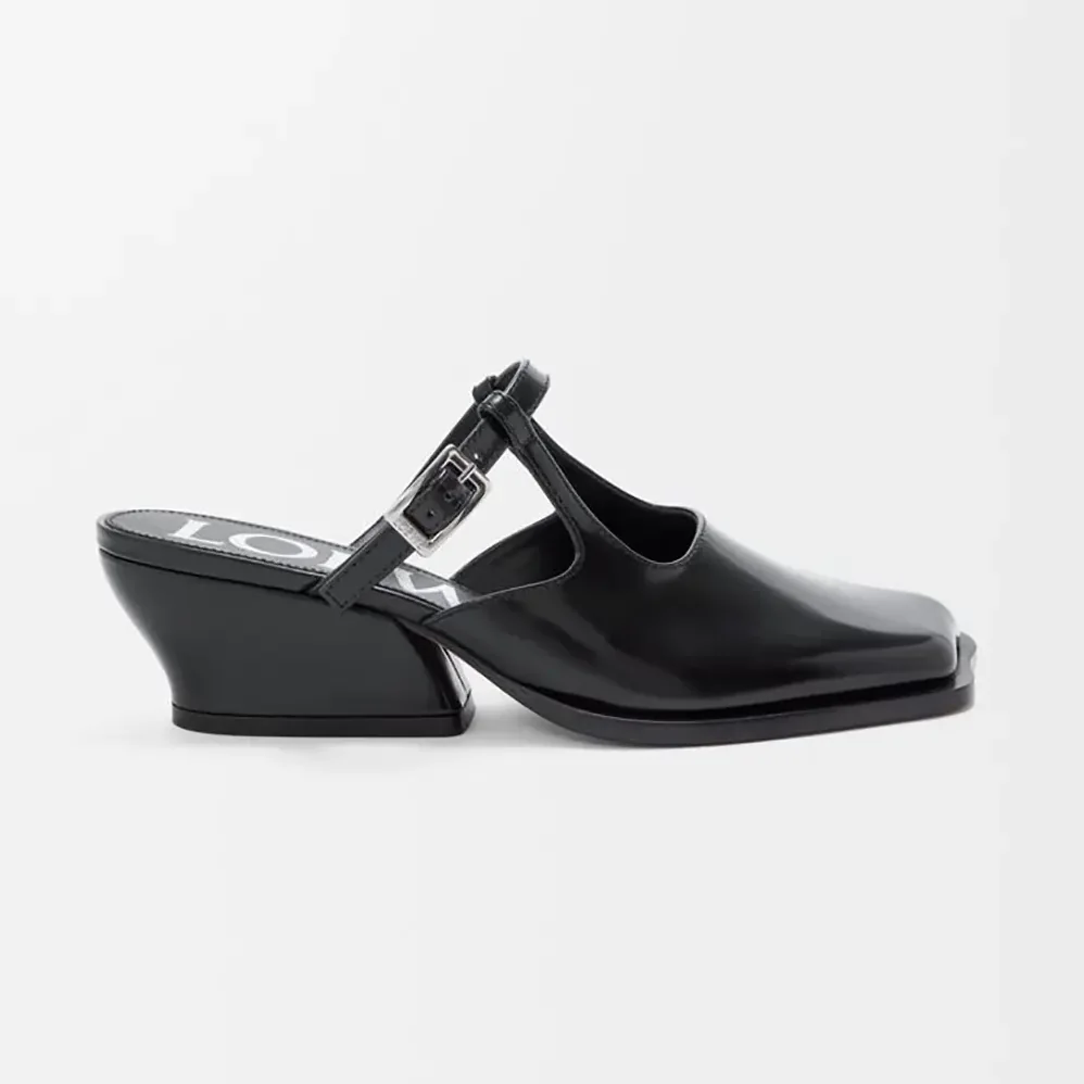 Loewe Onda Mule In Brushed Calfskin for Women in Black