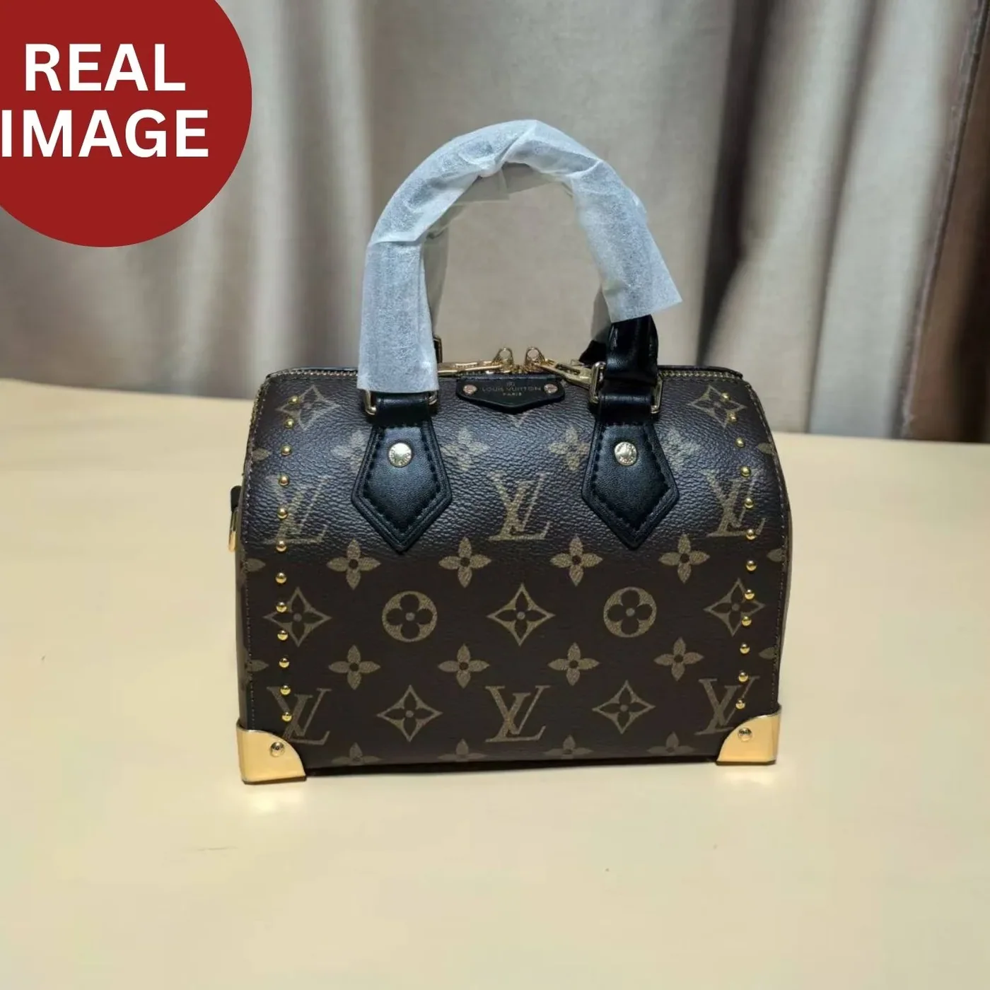 Louis Vuitton Speedy Trunk 20 Top Handle Bag in Monogram Canvas Gold Hardware Louis Vuitton Speedy Trunk 20 Top Handle Bag in Monogram Canvas Gold Hardware