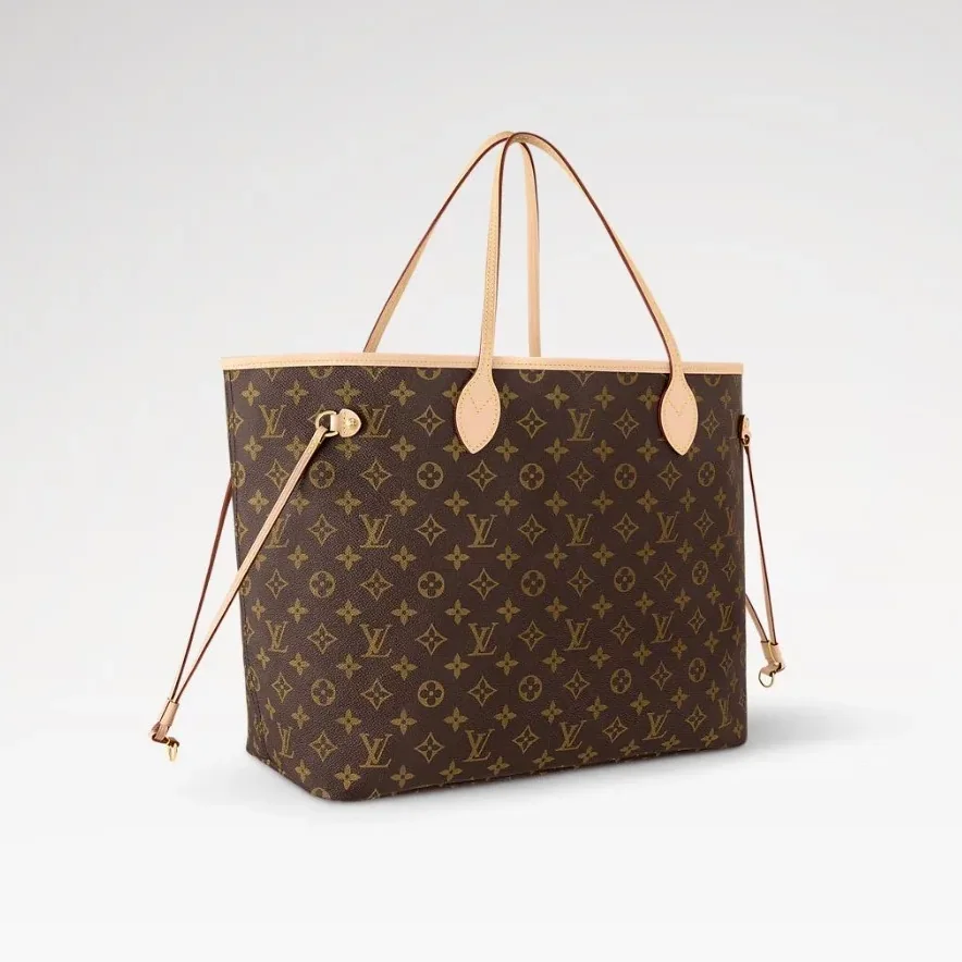 Louis Vuitton Neverfull GM Tote Bag in Brown Monogram Gold Hardware