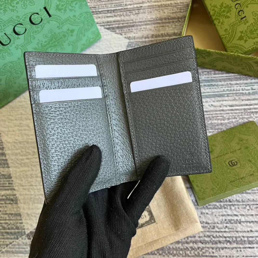 Gucci Ophidia Card Case Supreme Canvas Grey / Gucci Ophidia Card Case Supreme Canvas Grey /