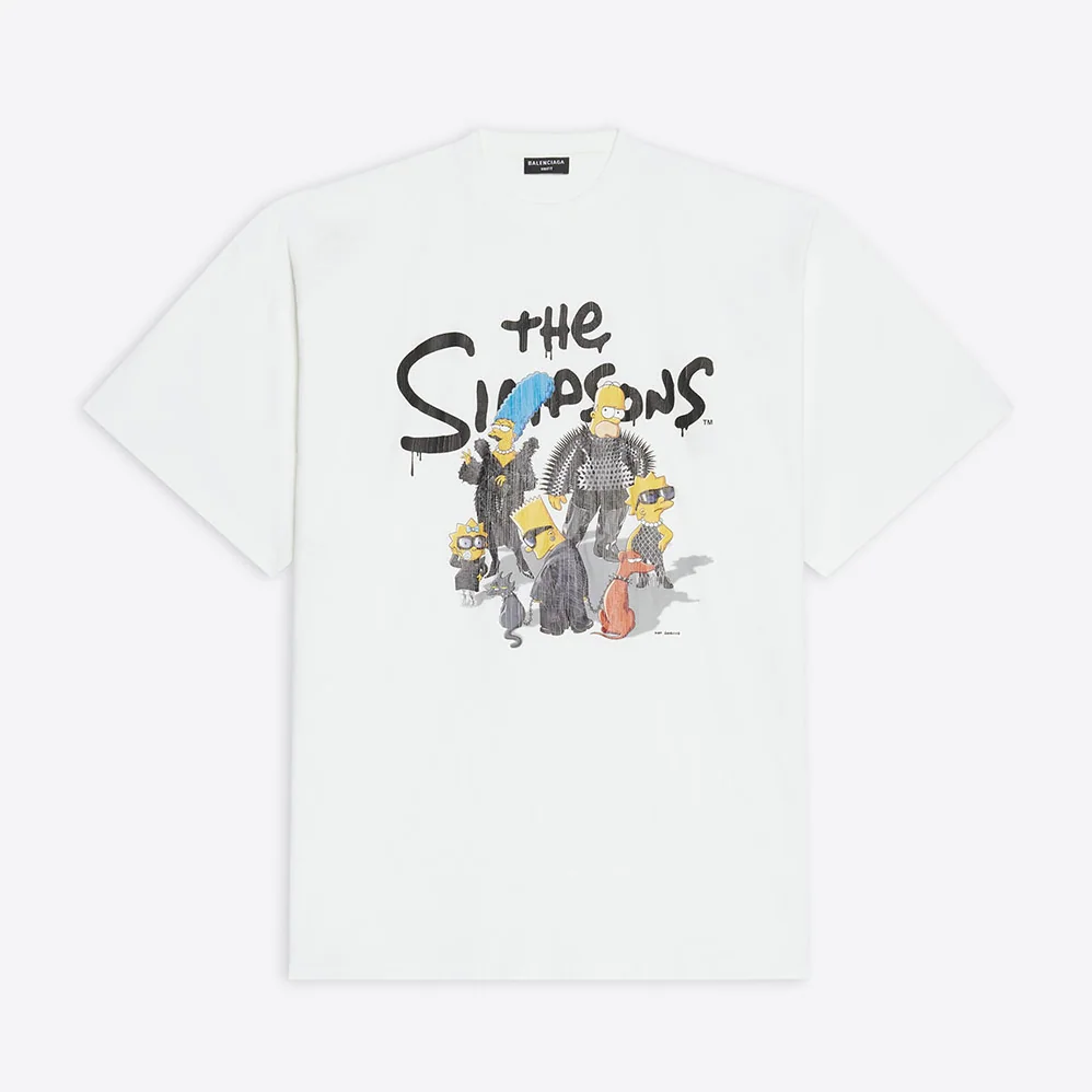 Balenciaga Simpsons Tm and 20th Television T for Men in shirt Oversized in White Balenciaga Simpsons Tm and 20th Television T for Men in shirt Oversized in White