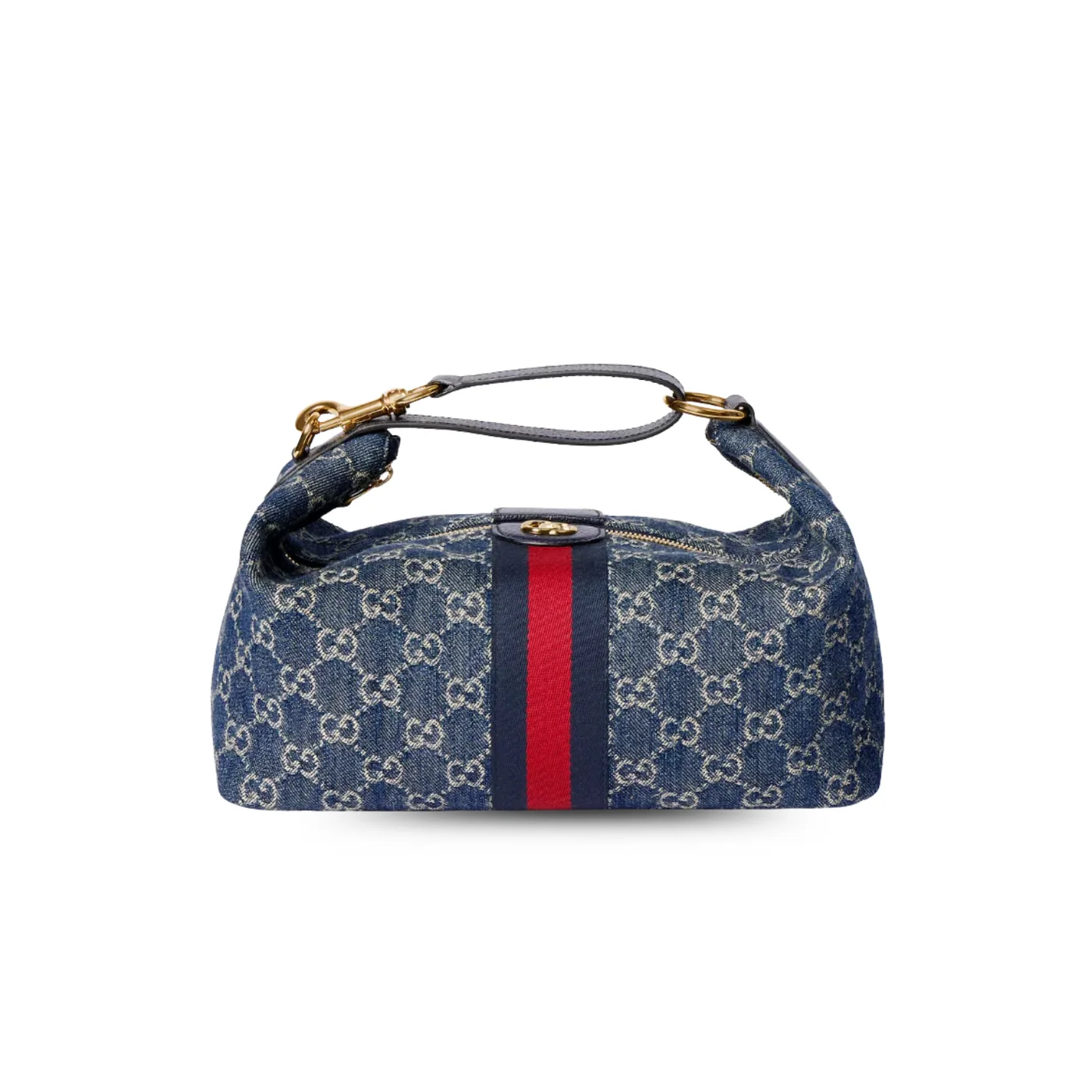 Gucci Vanity Medium Top Handle Bag / Blue/ White Light Gold Hardware Gucci Vanity Medium Top Handle Bag / Blue/ White Light Gold Hardware
