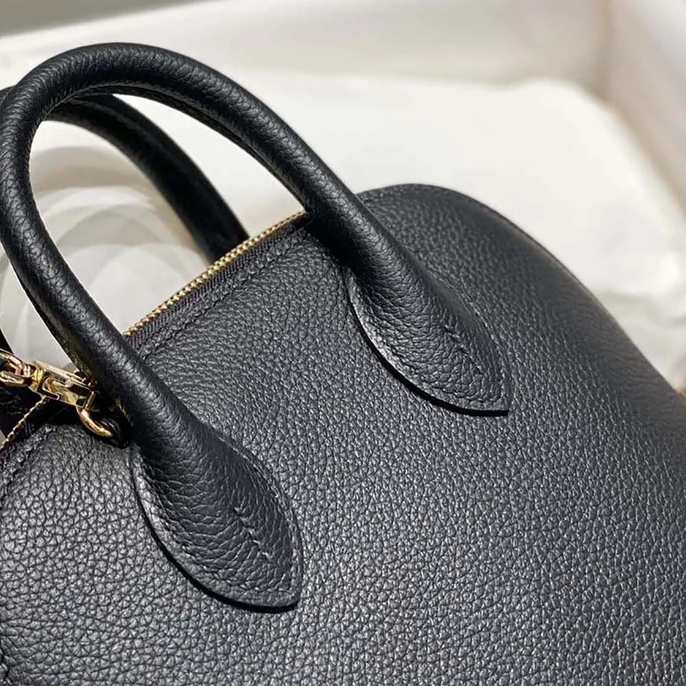 Hermes Bolide 1923 Bag in Epsom Calfskin for Unisex in Black/Gold Hermes Bolide 1923 Bag in Epsom Calfskin for Unisex in Black/Gold