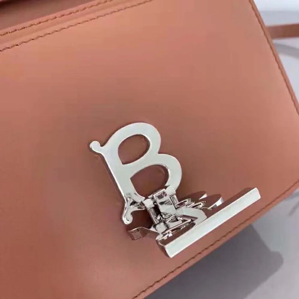 Burberry Small Leather TB Bag with a Thomas Burberry Monogram Clasp for Women Burberry Small Leather TB Bag with a Thomas Burberry Monogram Clasp for Women