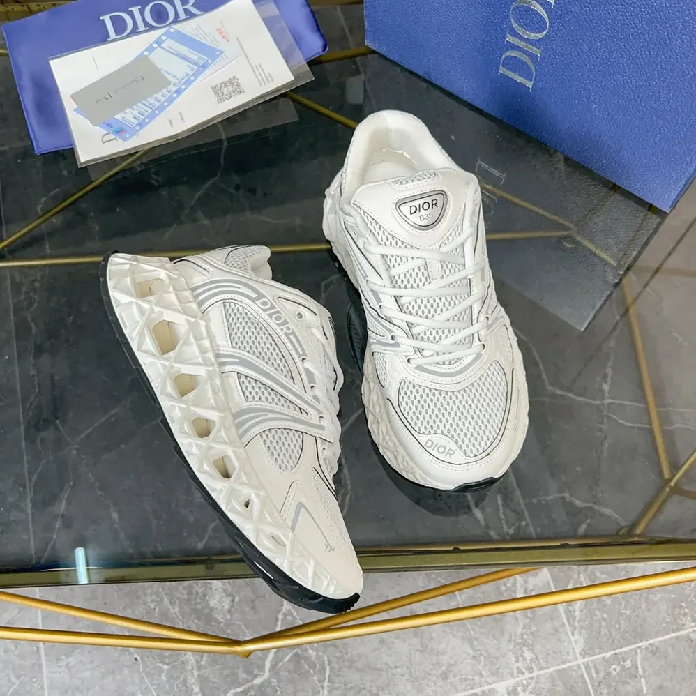 Dior B35 NXXT Sneaker White Technical Fabric and White Technical Mesh for Men