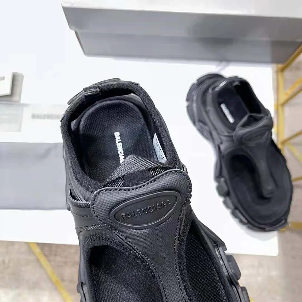Balenciaga Track Thong in Black Neoprene and Rubber for Women
