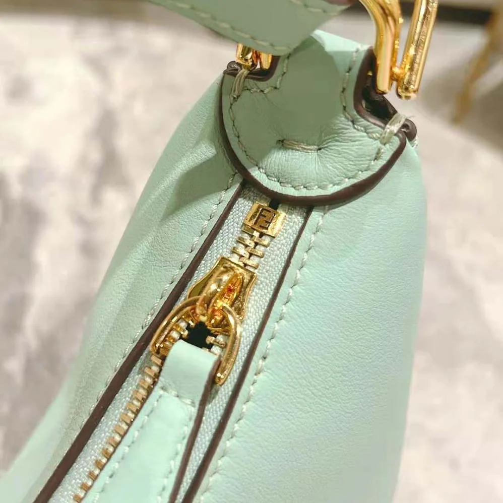 Fendi Fendigraphy Small Mint Green Leather Bag for Women