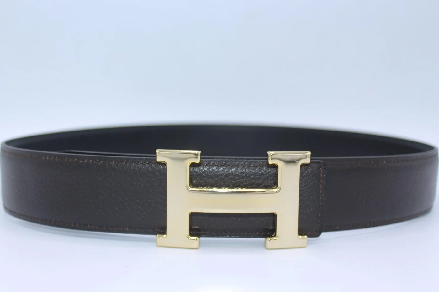 H Buckle Belt Reversible Dark Brown&Black