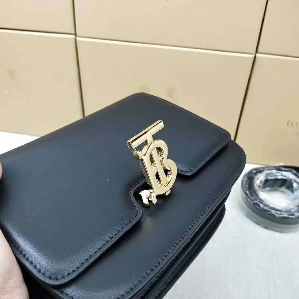 Burberry Small Leather TB Bag for Women in Black Burberry Small Leather TB Bag for Women in Black